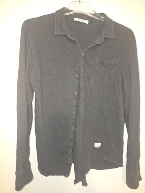 Kinetix Men’s Casual Long-Sleeve Button Down Shirt - Charcoal Gray